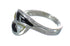 Genuine Sterling Silver Jet And Mother Of Pearl Jewelry Ring Size 7-1/4 FX92462